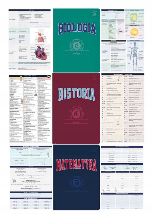 KOMPLET ZESZYTÓW SZKOLNYCH PRZEDMIOTOWYCH ZE ŚCIĄGĄ A5 60K