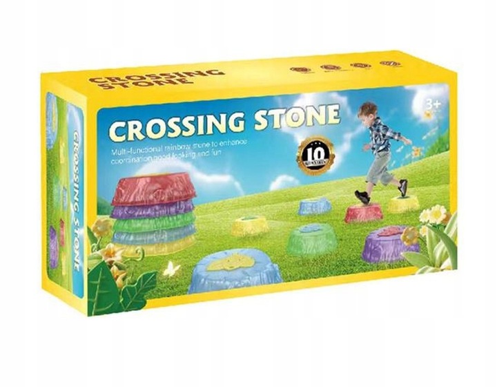 KAMIENIE BALANSUJĄCE SWIECĄCE TRENING RÓWNOWAGI SENSORYCZNE OGRODOWE 10szt.