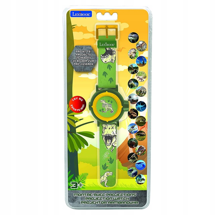 Zegarek projektor Dinosaur z 20 obrazami do wyświetlenia DMW050DINO