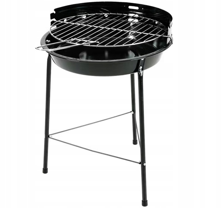 GRILL OGRODOWY TURYSTYCZNY PRZENOŚNY OKRĄGŁY WĘGLOWY KLASYCZNY KEMPINGOWY
