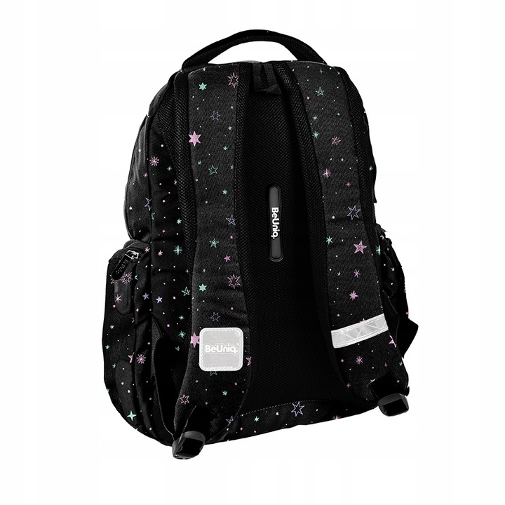 PLECAK SZKOLNY BEUNIQ MŁODZIEŻOWY BEUNIQ STARS CZARNY W GWIAZDKI