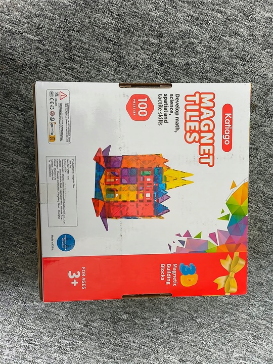 KLOCKI MAGNETYCZNE 3D 100 ELEMENTÓW KOLOROWE EDUKACYJNE ZESTAW DLA DZIECI