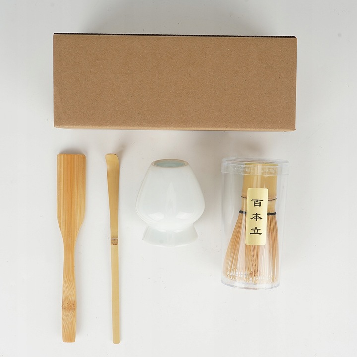 TRZEPACZKA DO MATCHY, ZESTAW 4 SZT DO HERBATY MATCHA, ZESTAW MIOTEŁ MATCHA