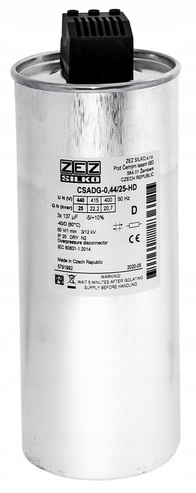 KONDENSATOR 25KVAR 440V KOMPENSACJA MOCY BIERNEJ