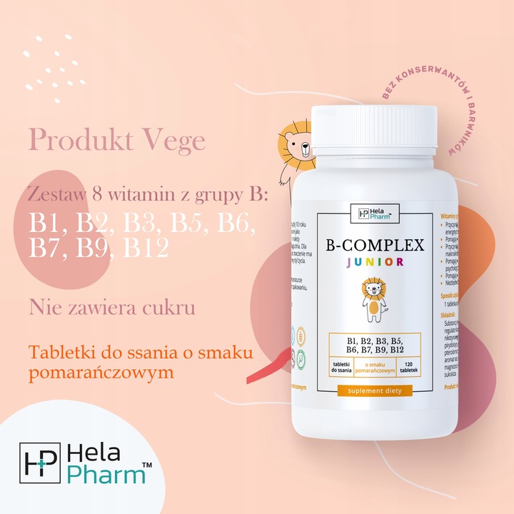 Witamina B Complex dla dzieci do ssania 3x120
