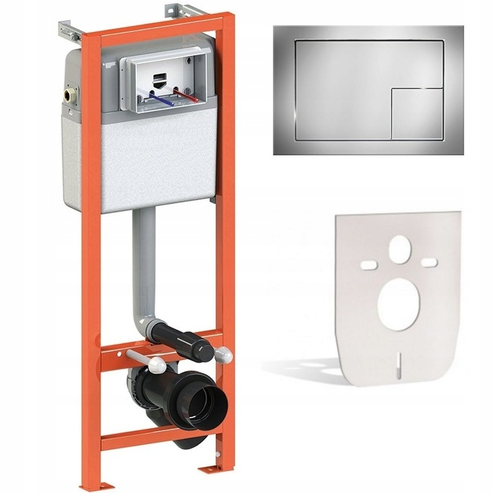 PRZYCISK DO SPŁUCZKI WC Cersanit Link Aqua CHROM POŁYSK Przycisk Spłukujący