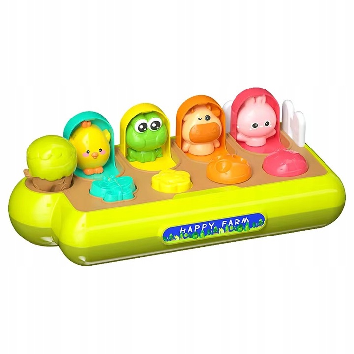 WYSKAKUJĄCE ZWIERZĄTKA ZABAWKA EDUKACYJNA POP-UP INTERAKTYWNA DLA DZIECI