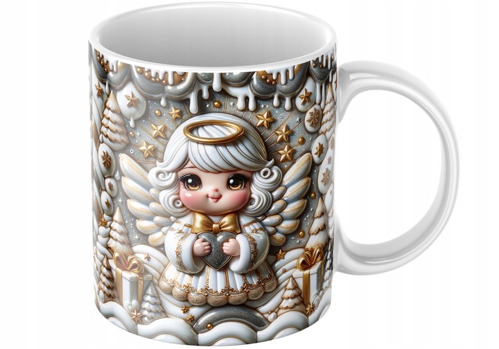 Świąteczny Kubek - Na Prezent - NOWOŚĆ - HIT - Bestseller - ANIOŁEK