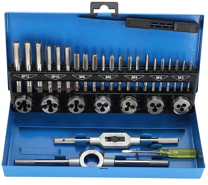 ZESTAW NARZYNEK I GWINTOWNIKÓW WALIZKA KALIBROWNIK 32 ELEMENTY M3-M12