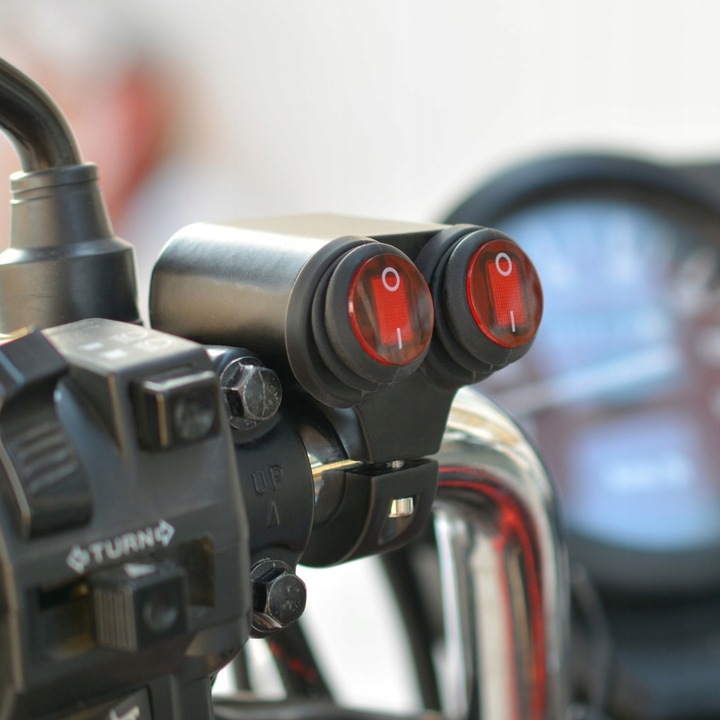 MOTOCYKLOWY 2x PRZEŁĄCZNIK WŁĄCZNIK CNC ALUMINIOWY