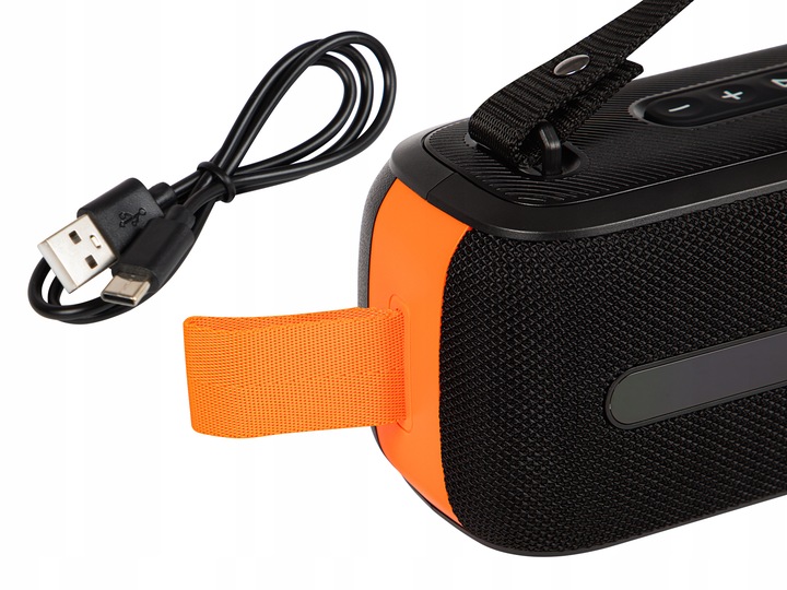 GŁOŚNIK BLUETOOTH PRZENOŚNY RADIO FM USB BEZPRZEWODOWY KARAOKE RGB MIKROFON