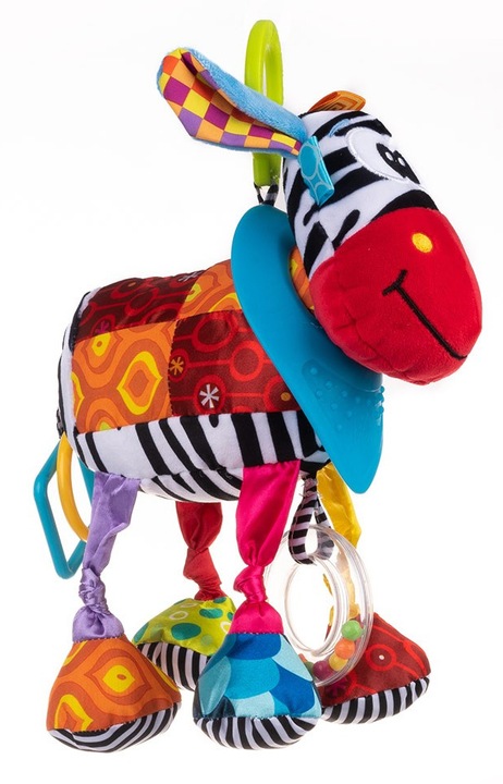 Zawieszka do wózka sensoryczna kontrastowa grzechotka Osioł Dave Dumel