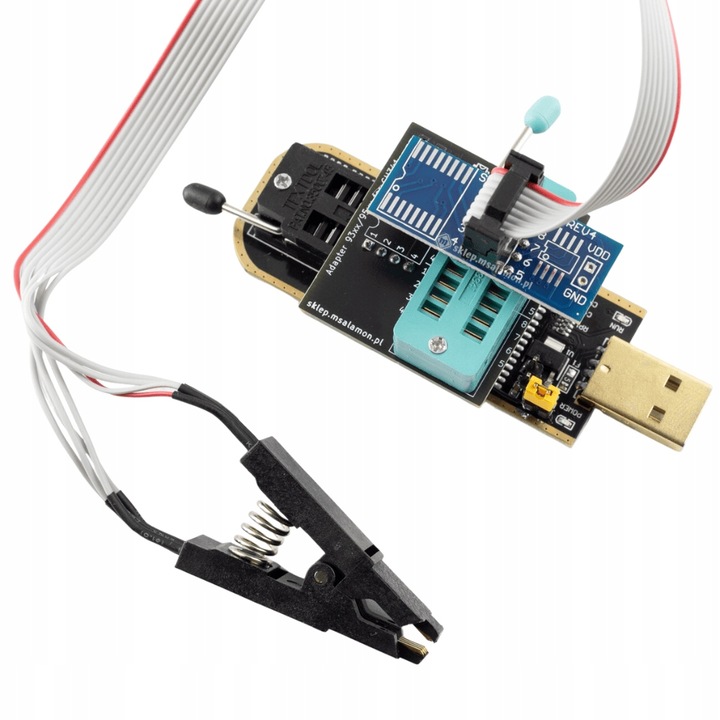 Mega zestaw programator EEPROM i Flash na CH341A pamięci serii 24 25 93 95