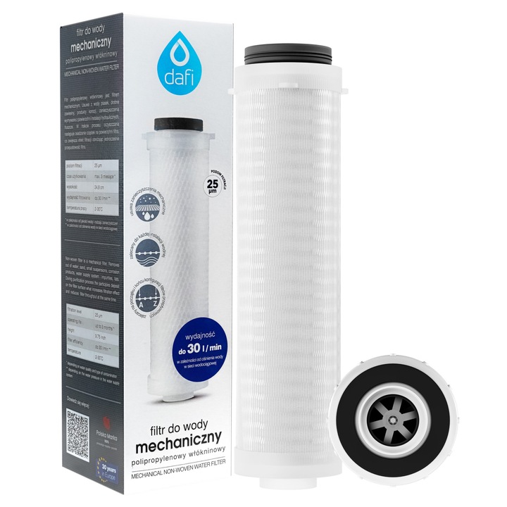 Zestaw filtrów EKO DAFI stacji 3 elementowej węglowy żywiczny polipropylen