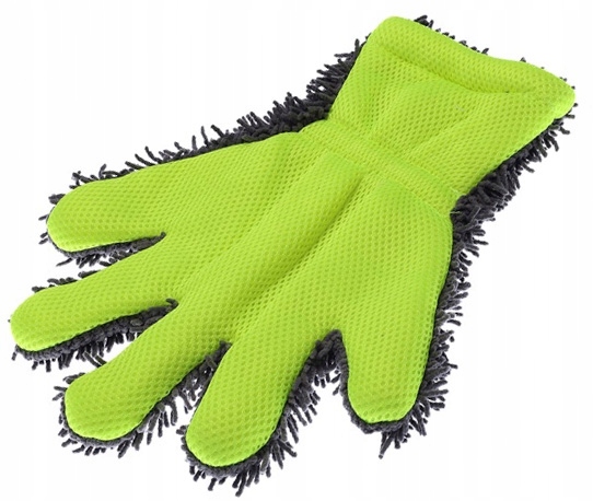 2x RĘKAWICE Z PALCAMI Z MIKROFIBRY SZENIL + SIATKA DO MYCIA USUWANIA BRUDU