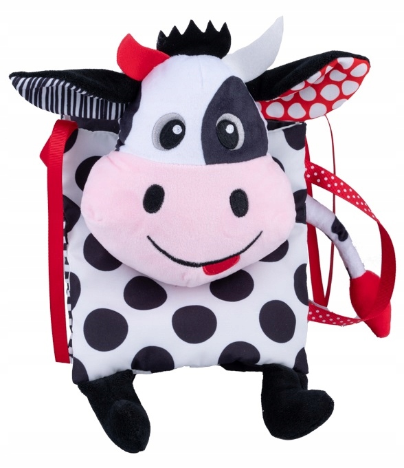 BaliBaZoo KSIĄŻECZKA HARMONIJKA KRÓWKA sensoryczna do łóżeczka dwustronna