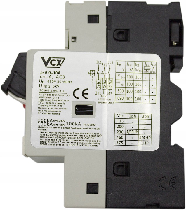 Wyłącznik silnikowy GV2 6,0-10A