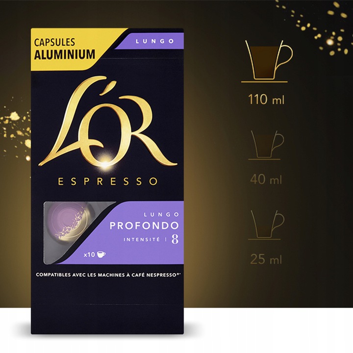 Kapsułki L'OR do Nespresso(r)* kawa 100% arabica, 100 kaw, 9+1 GRATIS