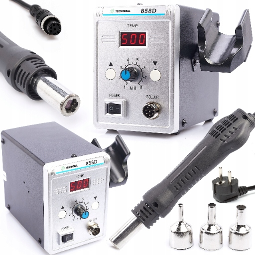 STACJA LUTOWNICZA SPAWARKA TECHREBAL 858D GORĄCE POWIETRZE HOT AIR 700W