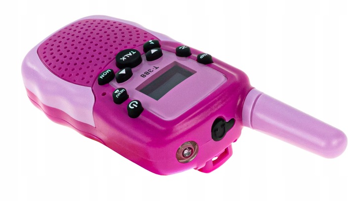 WALKIE-TALKIE DLA DZIECI LATARKA ŁOKI TOKI DUŻY ZASIĘG 2X KRÓTKOFALÓWKA RÓŻ