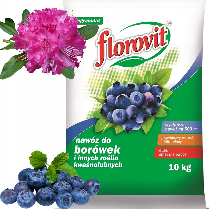 FLOROVIT NAWÓZ DO BORÓWEK I ROŚLIN KWAŚNOLUBNYCH 10 KG