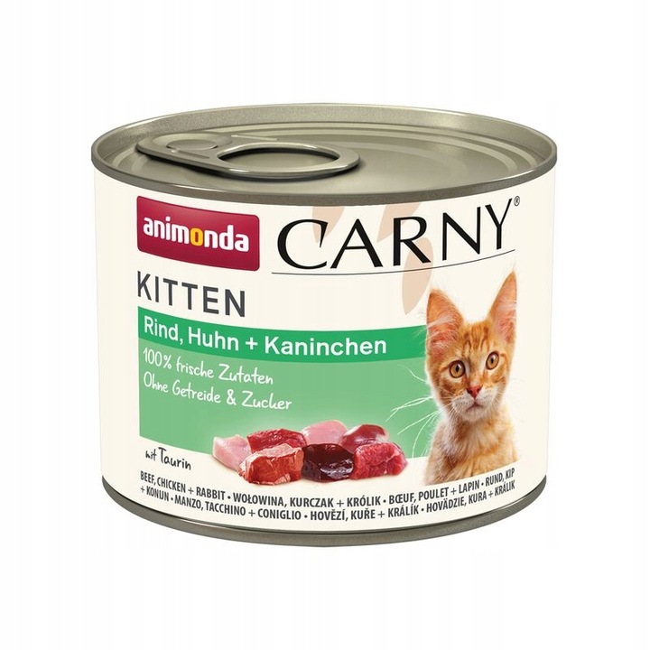 Animonda Carny Kitten Mokra Karma Dla Kociąt zestaw 12x200g MIX Smaków