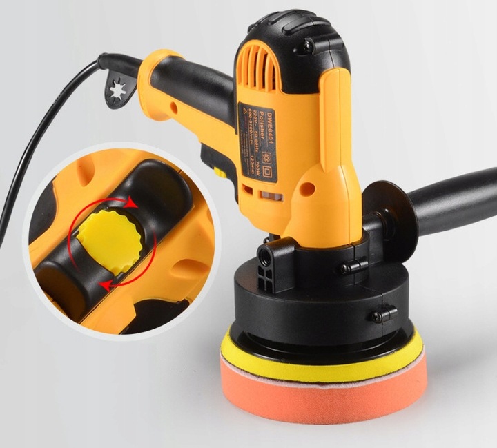 POLERKA SAMOCHODOWA SZLIFIERKA Z REGULACJĄ OBROTÓW + ZESTAW GĄBEK