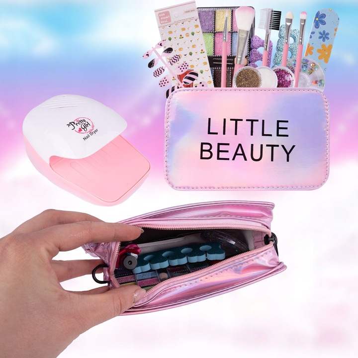 TOREBKA ZESTAW KOSMETYKÓW KOSMETYKI DO MAKIJAŻU KOSMETYCZKA DLA DZIEWCZYNKI