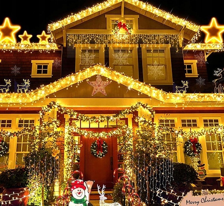 SOPLE 500 LED LAMPKI ZEWNĘTRZNE IP44 STAŁE + FLASH KURTYNA ŚWIETLNA GRUBE