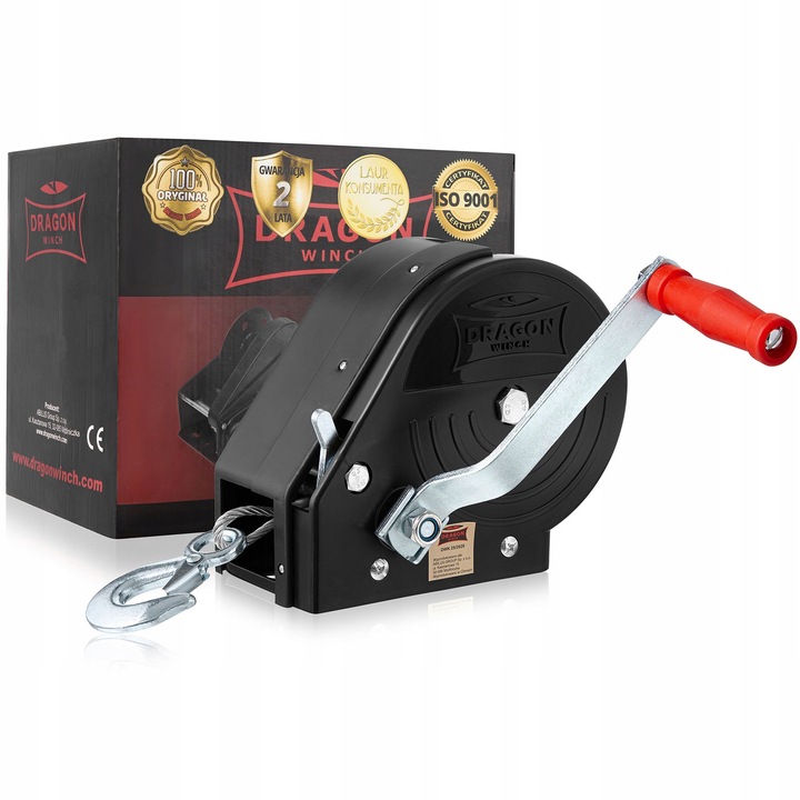 WYCIĄGARKA RĘCZNA KORBOWA LINOWA 1133kg WCIĄGARKA lebiodka przenośna DRAGON