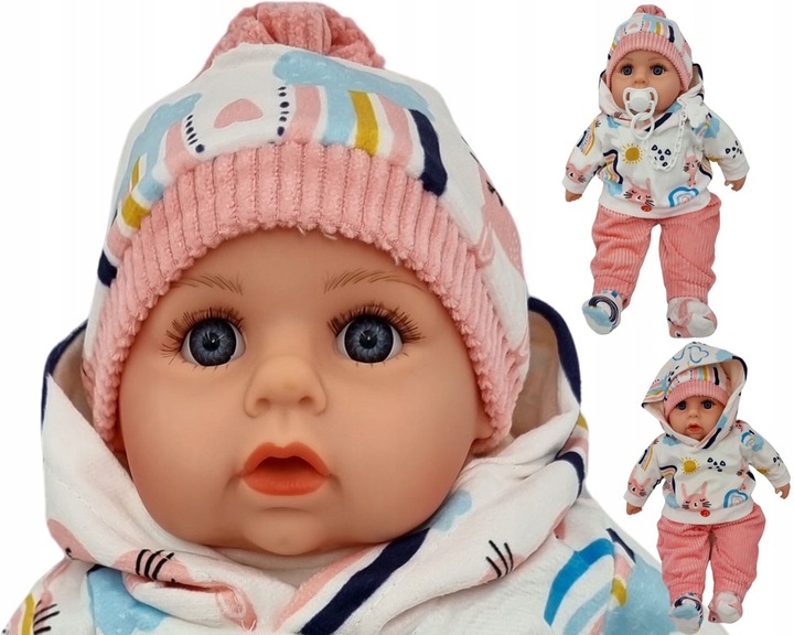 LALKA BOBAS MÓWI I ŚPIEWA POLSKI 45CM+SMOCZEK_38