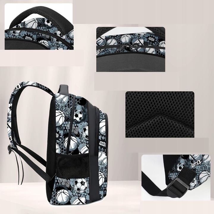 PLECAK SZKOLNY DLA CHŁOPCA PIŁKA NOŻNA TORNISTER MŁODZIEŻOWY + PIÓRNIK USB