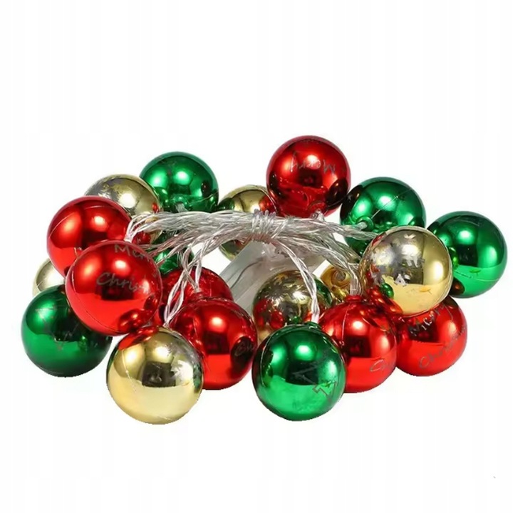 Łańcuch Girlanda Świetlna 20Led Na Boże Narodzenie Na Baterie4.1 m z pilot