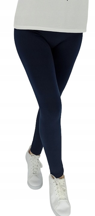 LEGINSY damskie GRANATOWY OCIEPLANE BEZSZWOWE