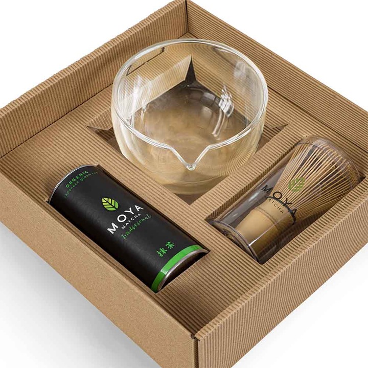 Zestaw do matchy startowy Moya Matcha Tradycyjna i czarka z dzióbkiem