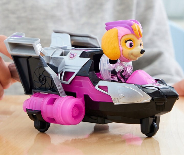 PSI PATROL SKYE POJAZD AUTO WIELKI FILM KOSMOPIESKI + GRATIS CHASE 17 CM