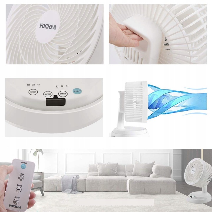 WENTYLATOR BIURKOWY OSCYLACJE TIMER PILOT YS013