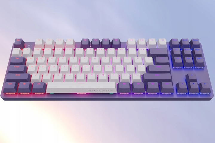 Klawiatura DARK PROJECT KD87A Fioletowo-biały