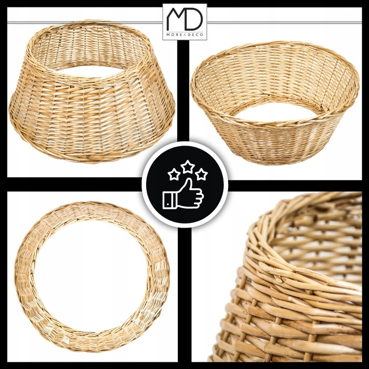 Osłona wiklinowa brąz na doniczkę stojak pod choinkę na święta wiklina kosz