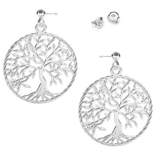 KOMPLET DRZEWO ŻYCIA DRZEWKO SZCZĘŚCIA srebro 925
