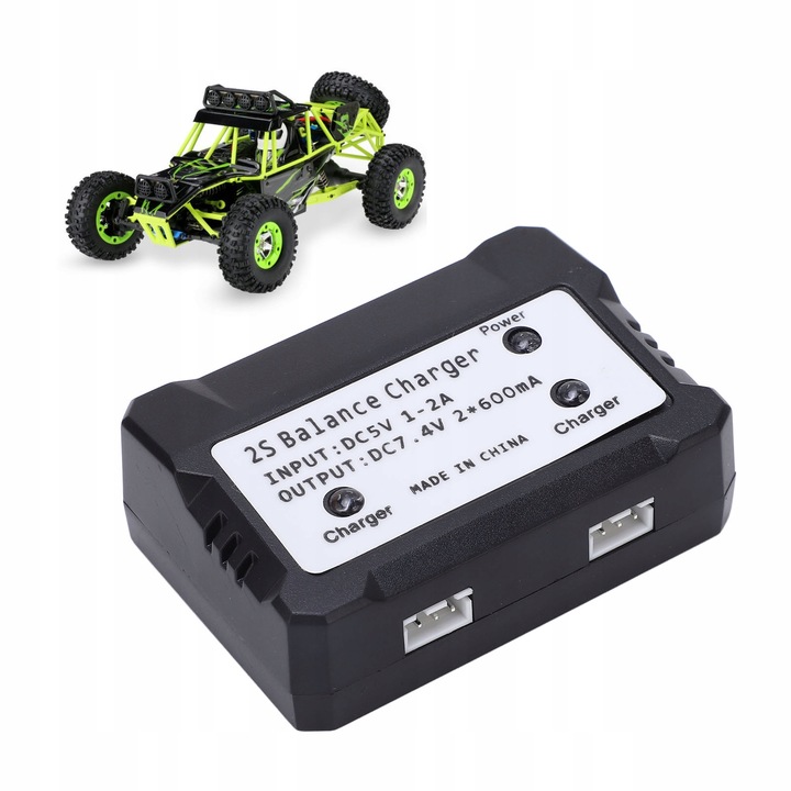 ŁADOWARKA 2S 7.4V DO AKUMULATORÓW LIPO WLTOYS RC SAMOCHÓD SAMOLOT