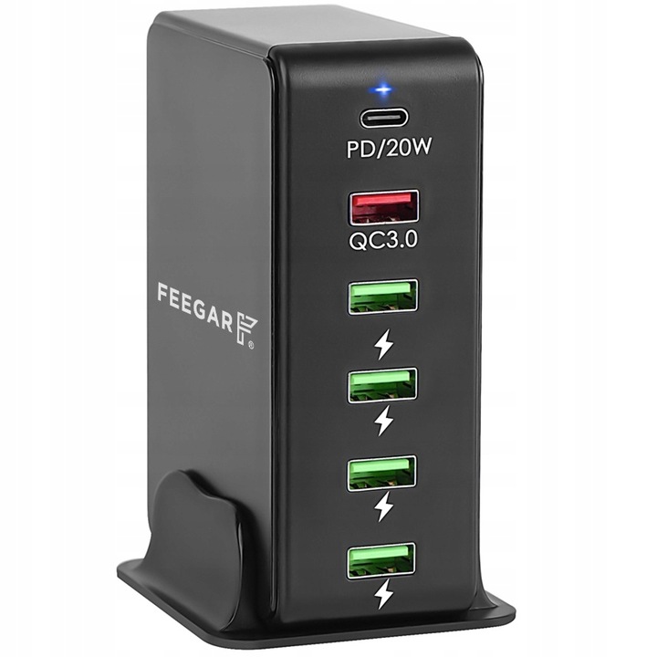 Ładowarka sieciowa Feegar Tower 86W 6x USB Typ C