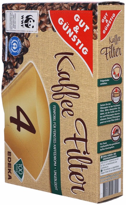 5 x FILTRY do kawy 4 papierowe do ekspresów 100 sztuk