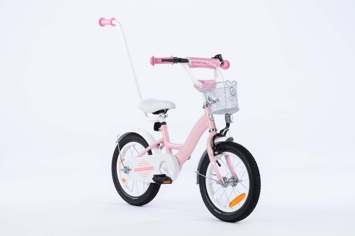 rower rowerek dla dziewczynki TOMABIKE 14 cali model 2025 prowadnik M