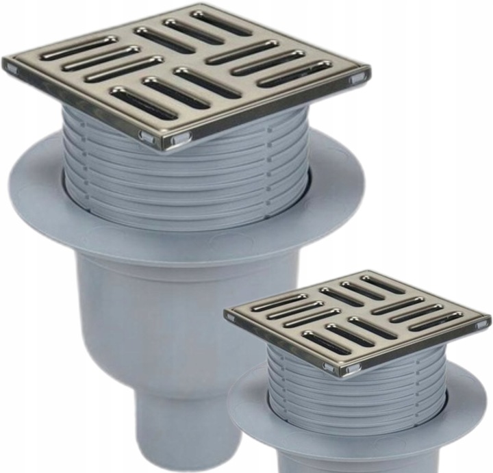 KRATKA ŚCIEKOWA PROSTA FI 50 MM NIERDZEWNA REGULOWANA RUSZT 100 X 100 MM