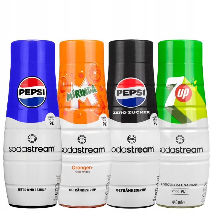 SATURATOR SODASTREAM TERRA 2 BUTELKI + 4x SYROPY PEPSI 7UP LIPTON DODATKI