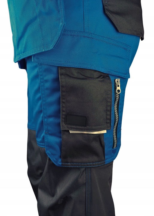 Spodnie ROBOCZE męskie BHP MOCNE ochronne ELASTYCZNE MONTERSKIE ODBLASKOWE