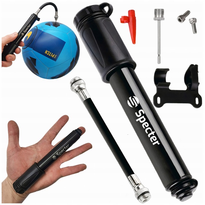 Pompka do piłki roweru ręczna mała uchwyt na ramę aluminium 7bar SPECTER