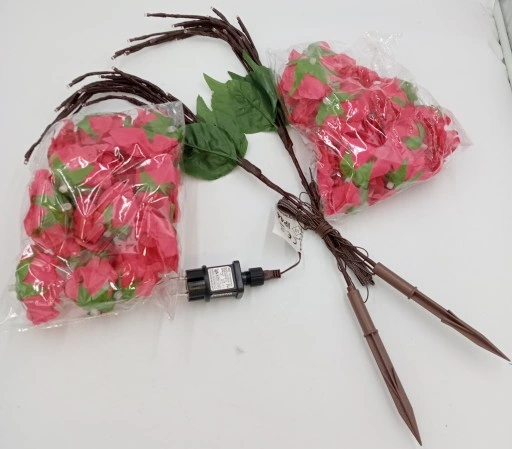 Lampki Ogrodowe LED Krzew Róży 2 szt, 40 Diod