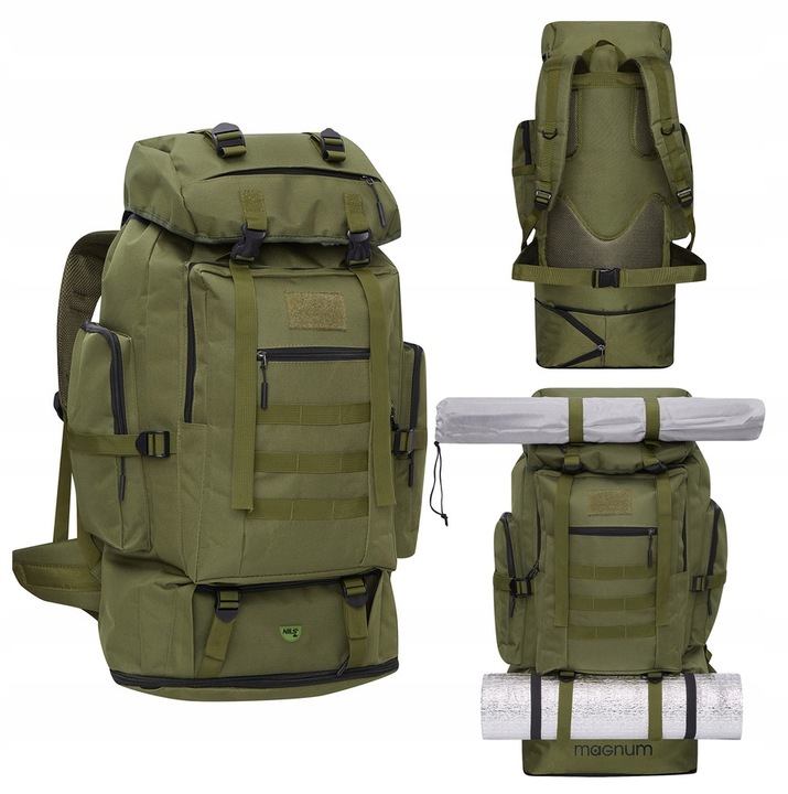 Plecak Wojskowy Taktyczny Turystyczny Sportowy Pojemny Zielony Duży 100 L